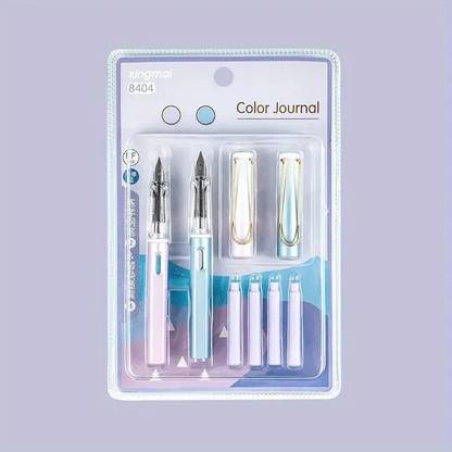 HARDSOSH'S COUTURE A Luxurious Kawaii 2 Pcs Fountain Pen & 4 Replacement Cartridge Fountain Pen