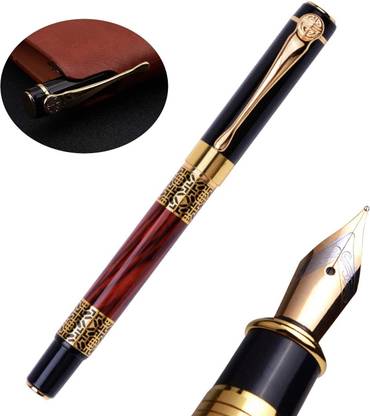 SHOPONIL Luxury Fountain Pen Set, Includes 2 Ink Cartridges & 1 Absorber Pencil Grip