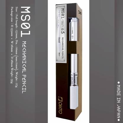OHTO MS01 Mechanical Pencil Silver Body Color High-Functionality Drafting Pencil 0.5m Mechanical Pencil