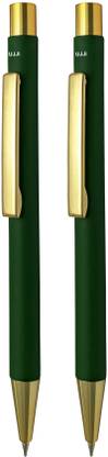 UJJi Green Color Body Fitted with Fine Point Blue Ink Refill Click ON OFF Ball Pen
