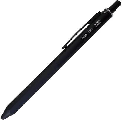 OHTO MS02 Black Multi-Functional 3 in 1 Pen Durable Elegant Metal Body Multi-function Pen