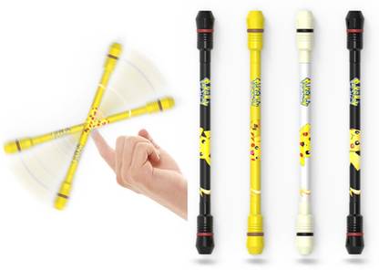 Cravstat Spinning Rolling Pen Pikachau Design Pack of 4 Gel Pen