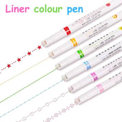 Ease Linear Color Pen Highlighter Pen Set Line Markers Roller Ball Pen