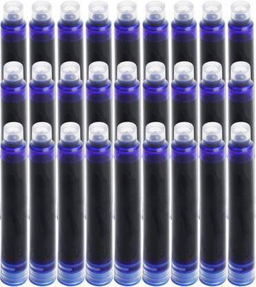 Harinder 27 Pc Blue Fountain Pen Ink Cartridge Refills for Fine Writing & Calligraphy Fountain Pen