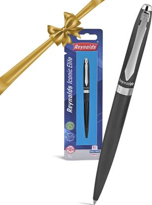 Reynolds Premium Metal Pen with Twist Mechanism, Iconic Elite Gun Metal Ball Pen