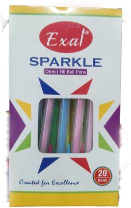 exal sparkle use and throw tricolour combo Ball Pen