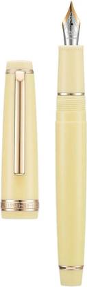 Levin Jinhao 82 Yellow Acrylic Fountain Pen Fine Nib Classic Design with Ink Converter Fountain Pen