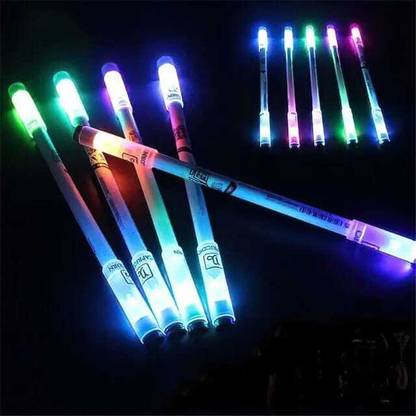 apcatio 4PCS Led Spinning Rotatable Finger Pen - Non-Slip Coated Spinning Pen Ball Pen