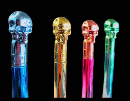 HARDSOSH'S COUTURE 2 in 1 Touch Screen Metal Pen Skull Head for All Mobile Phones - Pack of 2. Ball Pen