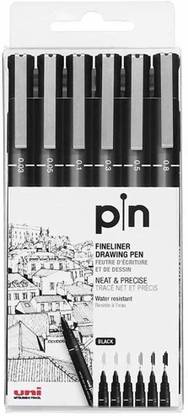uni-ball Pin200 0.05/0.03/0.1/0.3/0.5/0.8mm Smooth & Water Resistant Fine Line Marker Pen