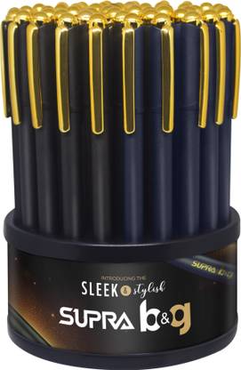 Supra Ball Pen Comfortable Grip I Smooth Writing I School and Office | Blue Ink Ball Pen