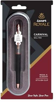 LUXOR Royale Carnival Black Body Gold Trim Ball Pen