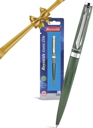 Reynolds Premium Metal Pen with Twist Mechanism, Iconic Elite Teal Ball Pen