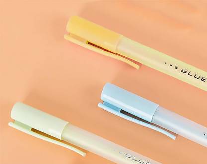 KUNYA Neon Colors Mess Free Liquid Glue Stick Pens with 1mm Pin Point Ball Pen