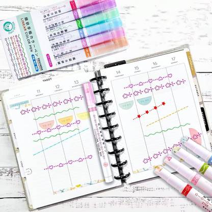 radhey preet 12pc set of Multi-color Linear Color Design Pen Set, RP1162(45) Ball Pen