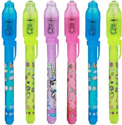 Pvention Return Gift For Kids In Bulk | Invisible Ink Pen With Magic Uv Light For Kids Ball Pen