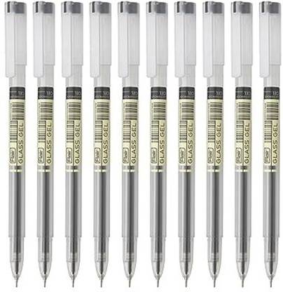 फ्लेयर ग्लास 0.6mm 10 Pcs, वॉटर प्रूफ इंक फॉर स्मूथ फ्लो सिस्टम जेल पेन