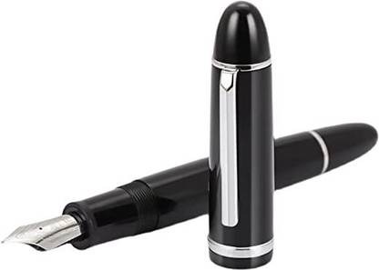 Levin X159 Fine Nib Fountain Pen, Black Acrylic Big Size Writing Pen Fountain Pen