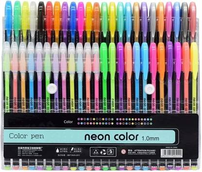 Shivom 48Pc Gel Pens set Color gel pen,Glitter Metallic Neon pens Set Sketching Paint Gel Pen