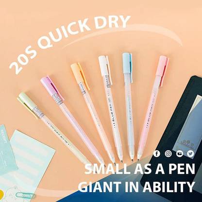 greencom Quick Dry Glue Pen for Papercrafts, Handmade DIY Foil-Stamping Stationery Set