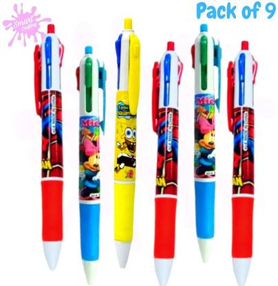 SmartCrafting 9 Pcs Of 4 in 1 Ball Pen, 4 Different Color in One Pen Ball Pen