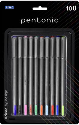 Pentonic 0.7 mm Ball Pen Blister Pack | Black Matte Finish Body, Effortless Writing Ball Pen