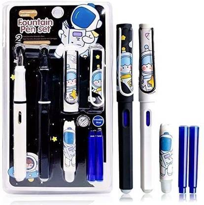 fixer Fountain Pen Fine Nib Space Astronaut Theme set of 2 Fountain Pen