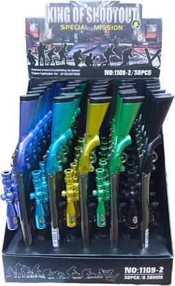 HARDSOSH'S COUTURE Kids playing PUBG Sniper Rifle pen School Boy Light Gun Gel Pen(Pack of 5) Gel Pen