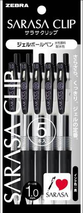 Zebra Sarasa Zebra Sarasa Push Clip Gel Ink Pen - 1.0 mm Nib