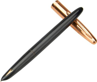 Gold Leaf Hero 329 Original Fp Iridium Tipped Fine Nib Black With Golden Trim Set Of 1 Pcs Fountain Pen