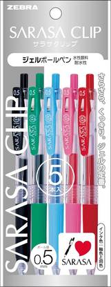Zebra Sarasa Clip 0.5mm JJ15-5A Retractable Gel Pen