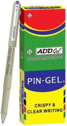Add Gel PiN-GEL Fine Blue Pen Pack of 10 Along With 10 GR30 Refill Gel Pen