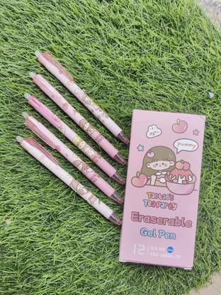 HARDSOSH'S COUTURE Adorable Peach-Themed Erasable Gel Pen Set – 0.5mm Fine Tip Perfect for Students Gel Pen