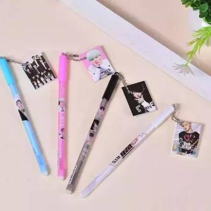Beauty Phoria Bts Ink Bt21 Bts Pen With Mini Diary Set Of 4,Multicolor Multi-function Pen