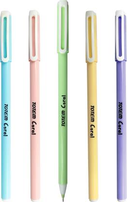 TOTEM Coral 60 Blue Pens | Fragrance Ink | 0.7 mm Tip | Students & Office Use Ball Pen