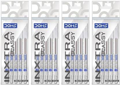 DOMS INXTRA GLASSY | BLUE | PACK OF 20 PENS | Ball Pen