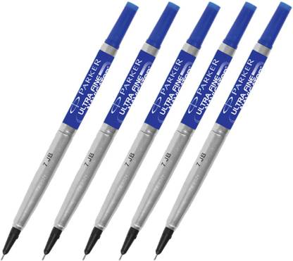 PARKER Ultra Fine Navigator Roller Ball Pen 5 Blue Refills.Fit for Roller pens(0.5 MM ) Refill