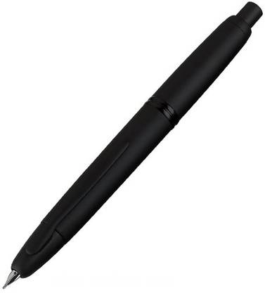 PILOT Capless Matte Black with Black PVD – 18Kt Rhodium-Plated Gold Fine Nib Fountain Pen