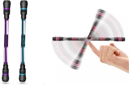 GNSP 2PCS Spinning Rotatable Finger Pen - Non-Slip Coated Spinning Pen Mod Gel Pen