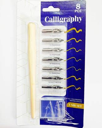 feelhigh 7 Pcs Comic Pen Stainless Steel Drawing Comic Pen Calligraphy Nibs Calligraphy