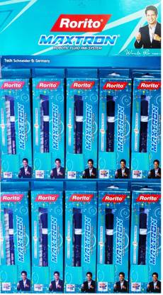 Rorito Maxtron BLACK Gel Pen 10 Pens waterproof 3 times extra writings from others Gel Pen