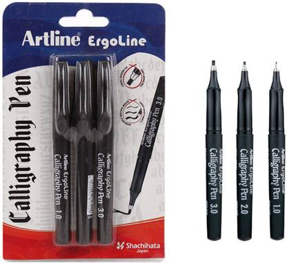 Artline ERGOLINE CALLIGRAPHY PEN SET PACK OF 2 (BLACK) Calligraphy
