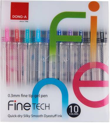 DONG A FINE-TECH N-0.3MM 3 COLOR GEL PEN SET Gel Pen