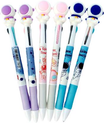 AMARPITMART 3 in 1 Pens for Kids Ball Pen Set School & Office Astronaut Pen (Set of 6) Gel Pen