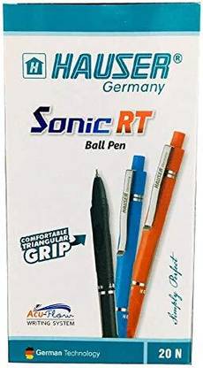 HAUSER Sonic RT 0.7 mm 20 Pcs, Smooth Writing For Acu Flow System Ball Pen