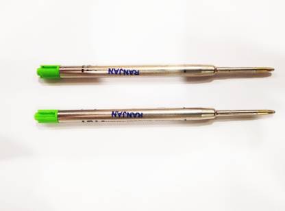 RANJAN Green ink,metal Jotter refill,medium point,fit in mostly jotter pens like Parker Ball Pen Refill