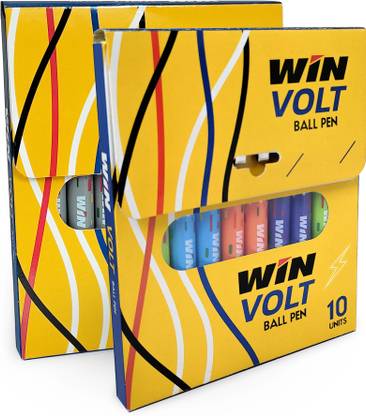 Win Volt 20 Pens (10 Blue & 10 Black) | Stationery Items | Pens for Students Ball Pen