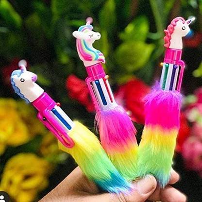 Play Box Feather Multicolor Ball Pen 6 in 1 Ball Pen