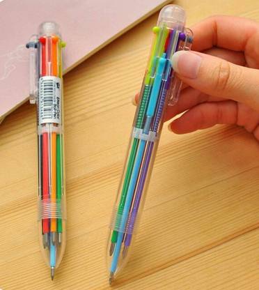 FRKB 8 इन 1 0.5mm मल्टीकलर रिट्रेक्टेबल सेट ऑफ 2 Pc बॉल पेन