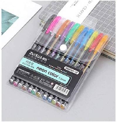 Kandle Set of 12 Glitter Gel Pens Art Marker for Coloring Books Bullet Journal Crafting Gel Pen